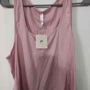 Fabletics Dusty Pink Ribbed Scoop Neck Tank